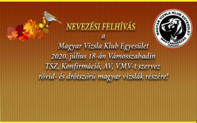Vámosszabadi 2020 nevezési felhívás – 2020.07.18.