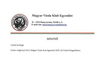 Meghívó az MVKE Közgyűlésére