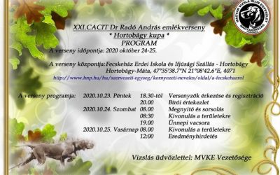 XXI. CACIT Dr Radó András emlékverseny – Hortobágy kupa 2020.10. 24-25.