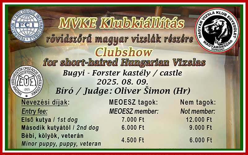 Nevezési felhívás – Klubkiállítás