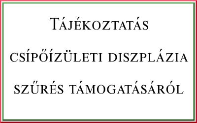 Diszplázia szűrés támogatása